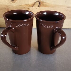 Shonfeld's, Cocoa Brown Ceramic Mugs - Set of 2